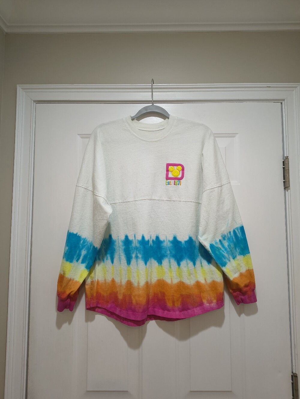 Walt Disney World Dip Tie Dye Neon Lemon Spirit Jersey Shirt Adult Medium